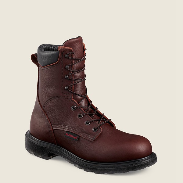 Red Wing Safety Boots Mens Burgundy - Supersole® 2.0 - 8-inch Toe - 1450637-DS